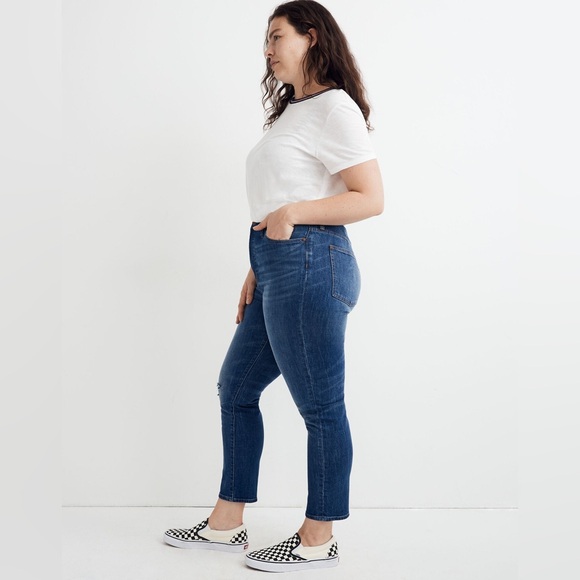 Madewell Size 32 The Perfect Vintage Crop Jean AE160 Bellbrook Wash Stretch - Picture 2 of 13